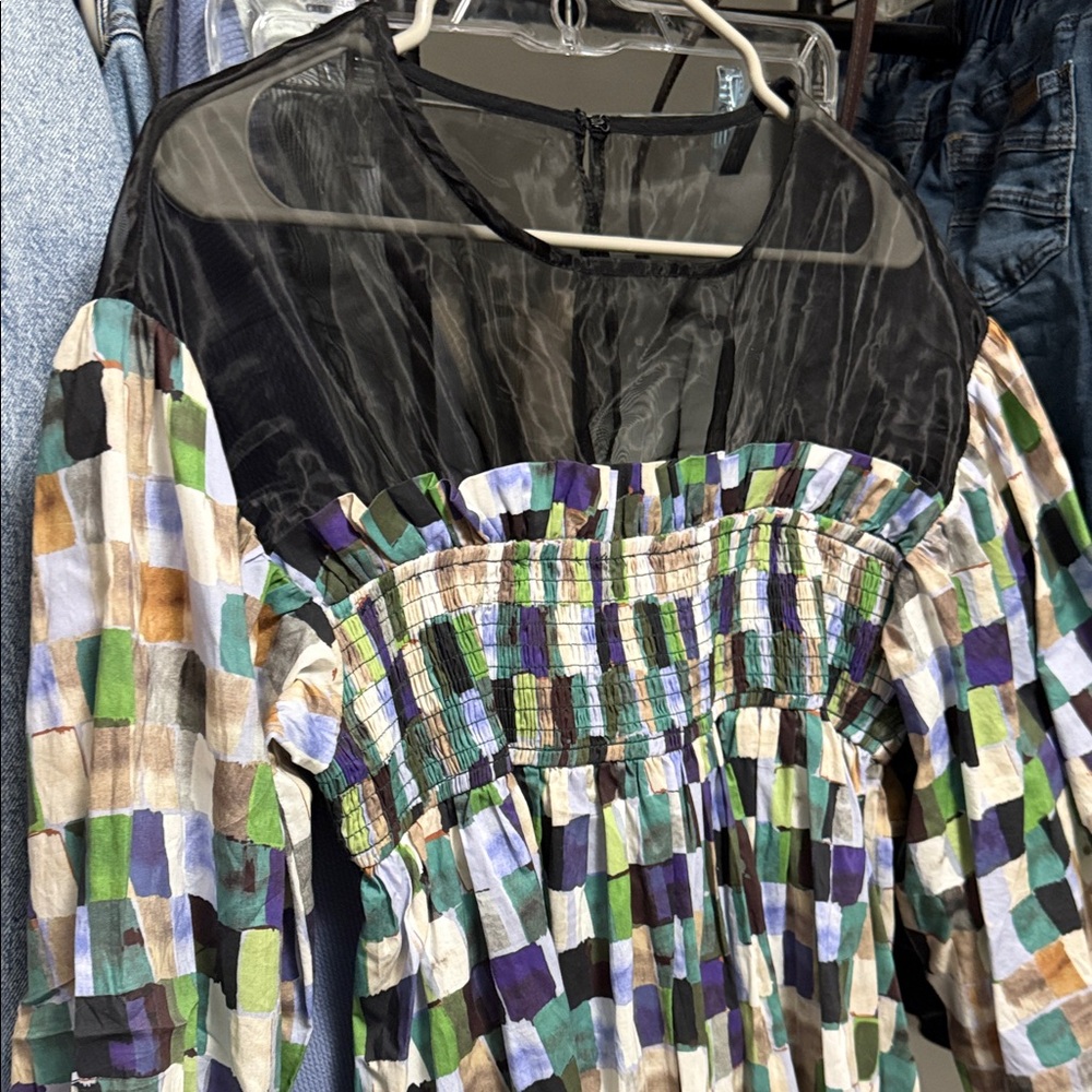 Multicolor Patterned Dress - Picture 3 of 3